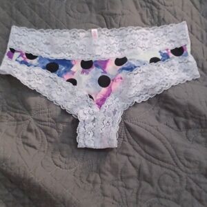 Pink by Victoria's secret lace floral panties size xs